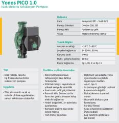 Wilo Yonos Pico 25/1-4 Sirkülasyon Pompası 1\'\' 130 mm