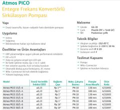 Wilo Atmos Pico 25/1-4 Sirkülasyon Pompası 1\'\' 180 mm