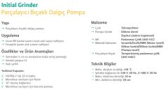 Wilo İnitial Grinder 7.20 M Bıçaklı Foseptik Pompa 220 V 1.5 HP