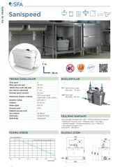 Sanispeed Atık Su Tahliye Cihazı 4 Ünite 12 LT