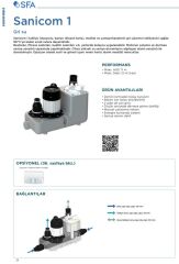 Sanicom 1 Atık Su Tahliye Cihazı 2 Ünite 10 lt Hacim