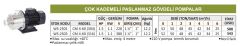 CM 4-60 (304) Çok Kademeli Paslanmaz Gövdeli Pompa 1.5 HP 220 V - Water Sound