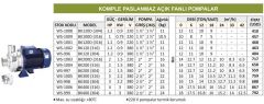 BK200D (316) Komple Paslanmaz Açık Fanlı Pompa 2 HP 220 V - Water Sound