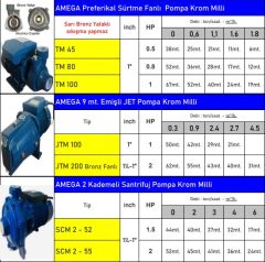 Amega SCM 2-52 Çift Kademeli Santrifüj Pompa 1.5 HP 220 V