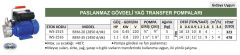 BEM-35 (1450 d/dk) Paslanmaz Gövdeli Yağ Transfer Pompası 1.1 HP 220 V - Water Sound