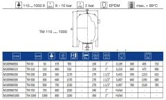 MasDaf TM 750 LT Dikey Genleşme Tankı - 10 Bar