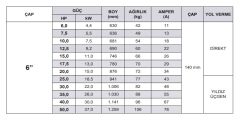 Alarko ALK 6'' Dalgıç Pompa Motoru 10 HP 380V