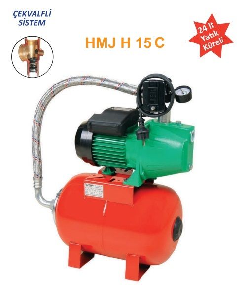 Troy Pompa HMJH 15 C Jet Hidrofor 24 LT Tanklı 5 Kat 5 Daire 1 HP