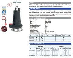 Sumak SDTV 30/2.5 Döküm Göv. Drenaj Ve Foseptik Pompası 3 HP