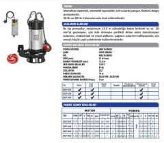 Sumak SDF10/2 Foseptik Pompası 1 HP