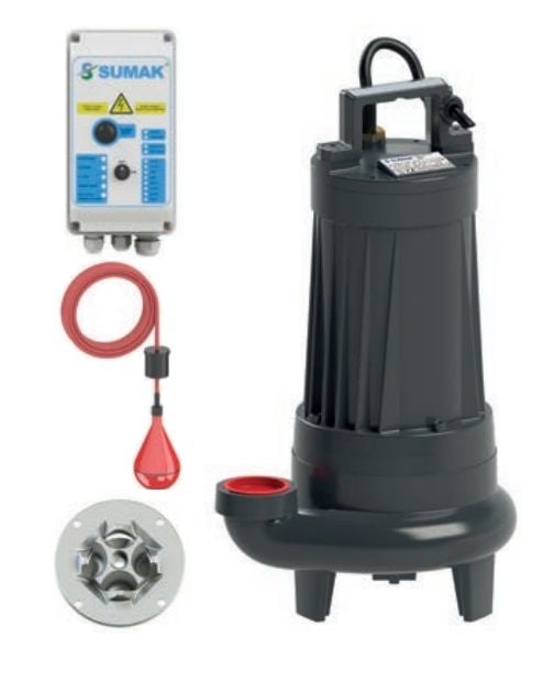 Sumak SBRT 50/2-P Özel Bıçaklı Foseptik Pompası 5.5 HP