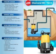 Alarko MC 750 E Drenaj Dalgıç Pompa 1 HP