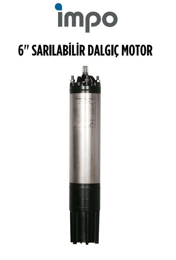 İmpo 6'' Dalgıç Pompa Motoru V Tipi Sarılabilir 50 HP 380V