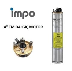 İmpo 4'' TM Dalgıç Pompa Motoru 5.5 HP  380V (Bronz Başlıklı)
