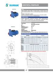 Sumak SM150/2 Santrifüj Pompa 1.5 HP 220V