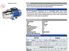 Sumak SMINOX100J Paslanmaz Jet Pompa 1 HP