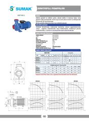 Sumak SM300/3 Santrifüj Pompa 3 HP 220V