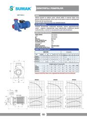 Sumak SMT300/3 Santrifüj Pompa 3 HP 380V