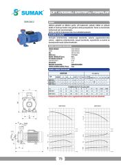 Sumak SMK300/2 Çift Kademeli Santrifüj Pompa 3 HP 220V