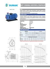Sumak SMKT750/2 Çift Kademeli Santrifüj Pompa 7.5 HP 380V