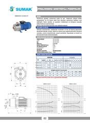 Sumak SMINOX12/220-2T Yatay Kademeli Paslanmaz Pompa 2.2 HP 380V