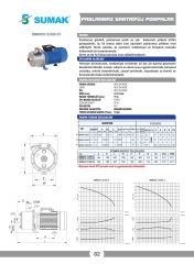 Sumak SMINOX12/300-3T Yatay Kademeli Paslanmaz Pompa 3 HP 380V