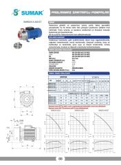 Sumak SMINOX/A-400/2T 304 Paslanmaz Santrifüj Pompa 4 HP 380V