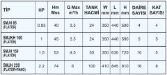 Sumak SMJH 150 Jet Hidrofor 50 LT Tanklı 5 Kat 10 Daire