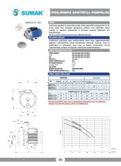 Sumak SMINOX/K-150/1T 304 Paslanmaz Santrifüj Pompa 1.5 HP 380V