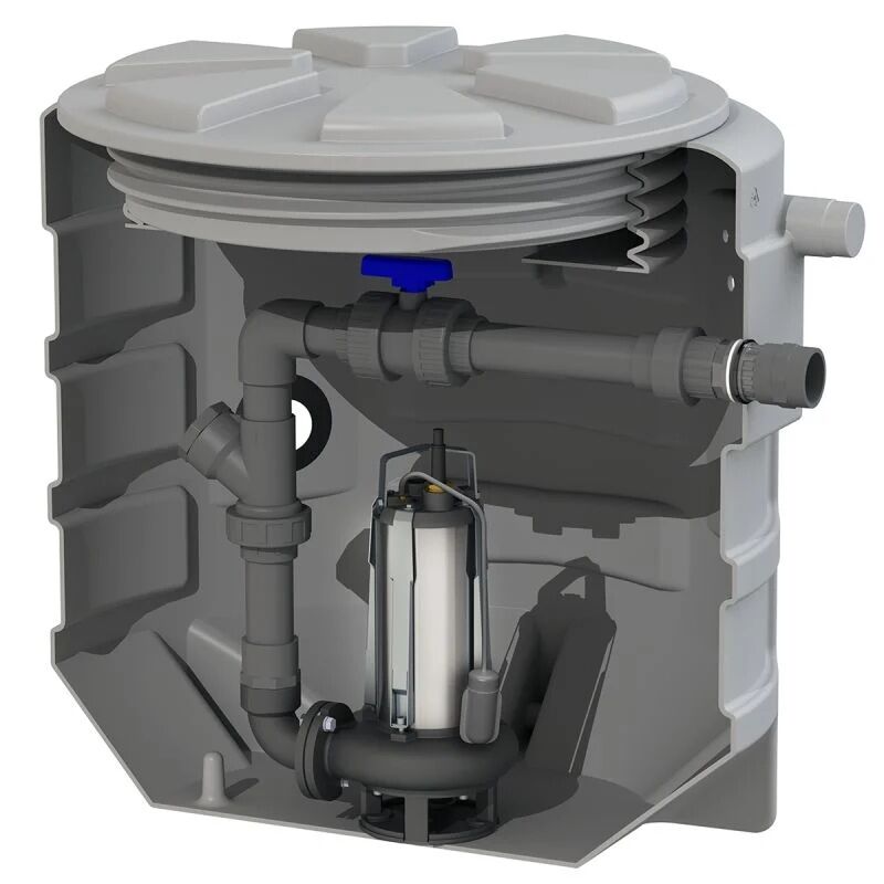 SFA Sanihydro Sanifos 610 1 SLD S Tekli Gri Su İstasyonu - 610 Litre