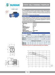 Sumak SYMP 5 75/5 Komple Paslanmaz Yatay Kademeli Pompa 0.75 HP 220V