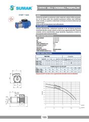 Sumak SYMTP 5 75/5 Komple Paslanmaz Yatay Kademeli Pompa 0.75 HP 380V