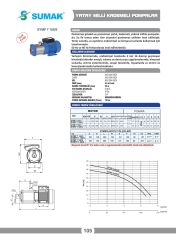 Sumak SYMP 5 100/6 Komple Paslanmaz Yatay Kademeli Pompa 1 HP 220V