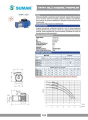 Sumak SYMP 5 150/7 Komple Paslanmaz Yatay Kademeli Pompa 1.5 HP 220V