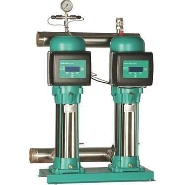 Wilo İnitial Hi-Smart 2-307-3/16/M/E-2,2 İki Pompalı Entegre Frekans Konvertörlü Hidrofor 14 Kat 30 Daire