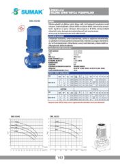 Sumak SML160/50 İnline Santrifüj Pompa DN50 - 2900 D/D - 4 KW