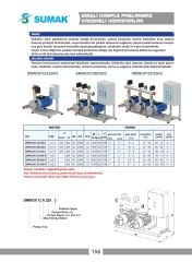 Sumak SMINOX12C220/2 Üç Pom. Pas. Emişli Hidrofor 7 K-42 D - 3x2.2 HP - 380V