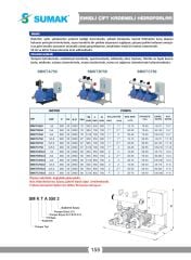 Sumak SMKTC750/2 Üç Pompalı Emişli Hidrofor 11 K-135 D - 3x7.5 HP - 380V