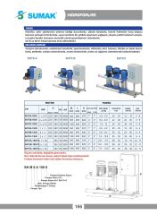 Sumak SHT6C 150/8 Üç Pom. Hidrofor 3x1.5 HP 9 Kat 35 Daire - 380V
