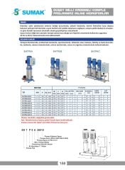 Sumak SHTP16 C 750/14 Üç Pom. Paslanmaz Hidrofor 3x7.5 HP 22 Kat 144 Daire - 380V