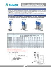 Sumak SHTP16 C 750/14 Üç Pom. Paslanmaz Hidrofor 3x7.5 HP 22 Kat 144 Daire - 380V