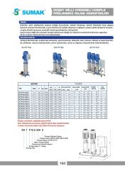 Sumak SHTP16 C 550/8 Üç Pom. Paslanmaz Hidrofor 3x5.5 HP 7 Kat 144 Daire - 380V
