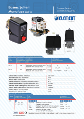 Element ELT 5R 1-6 Basınç Şalteri - Rekorlu - 1/4''