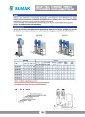 Sumak SHTP16 B 750/12 İki Pom. Paslanmaz Hidrofor 2x7.5 HP 19 Kat 96 Daire - 380V