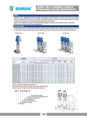 Sumak SHTP8 A 220/8 Tek Pom. Paslanmaz Hidrofor 2.2 HP 8 Kat 24 Daire - 380V