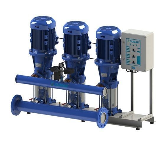 Sumak SHT34C1000/5 Üç Pom. Hidrofor 3x10 HP 11 Kat 384 Daire - 380V