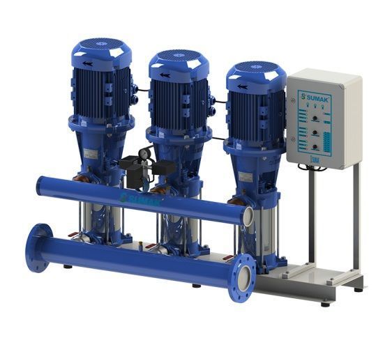 Sumak SHT24C1000/7 Üç Pom. Hidrofor 3x10 HP 12 Kat 240 Daire - 380V