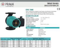 Prana HP 40/120 - 250 T Tek Hızlı Sirkülasyon Pompası DN40 380V