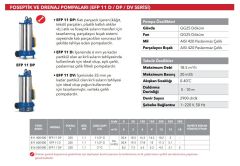 Etna EFP 11 D Drenaj Dalgıç Pompa 1.5 HP 220V