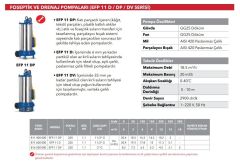 Etna EFP 11 DP Bıçaklı Foseptik Dalgıç Pompa 1.5 HP 220V